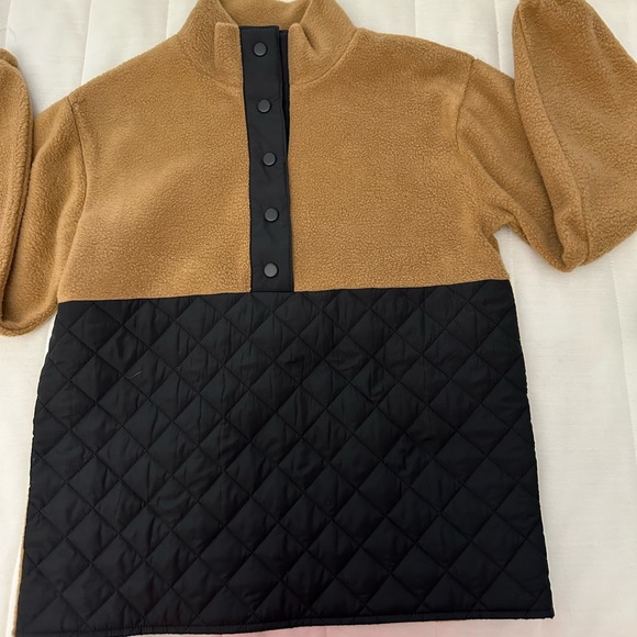 J. Crew Factory Quilted Sherpa Half Zip - Picture 8 of 16